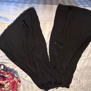 Black open legged Pants Angie